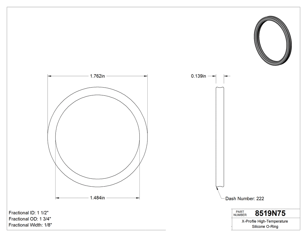 Technical drawing - 8519N75
